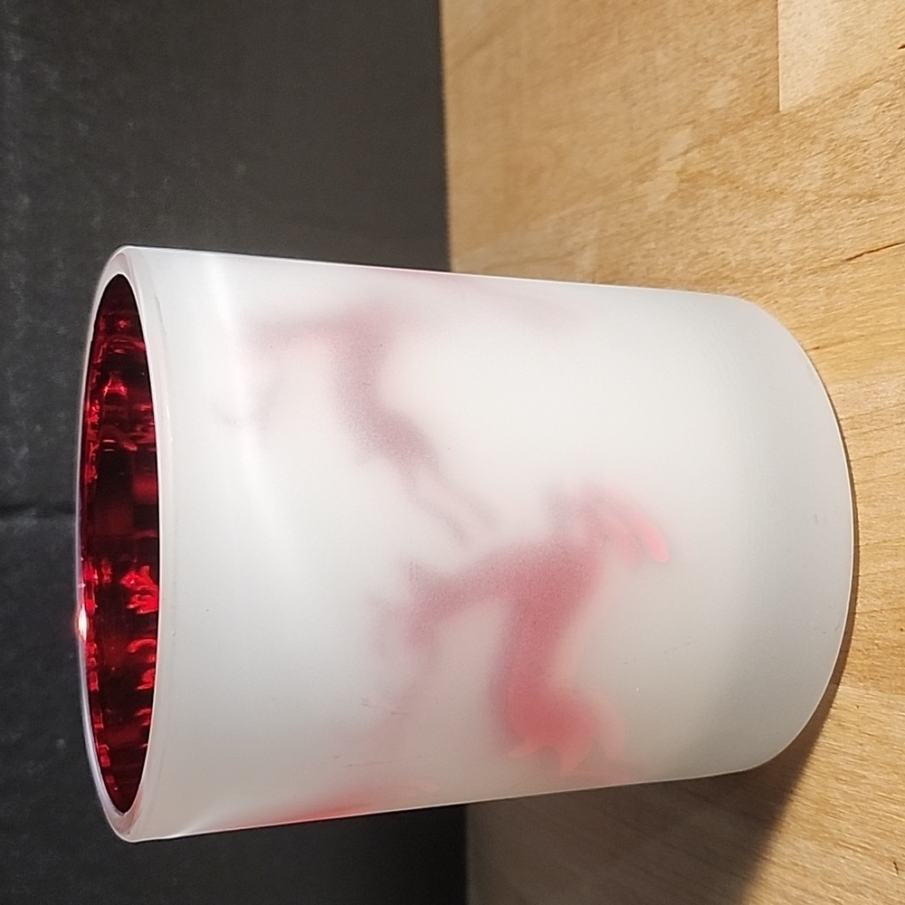 Reindeer Dancing Tealight Candle Holder 3.75" H x 3" W